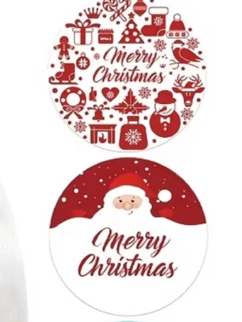 New Festive Holiday Merry Christmas Thank you Sticker Labels 500 ct